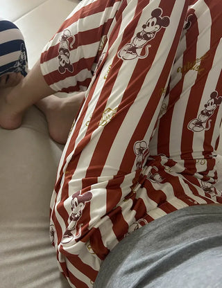 Disney striped pajama pants, couple pajamas, loungewear