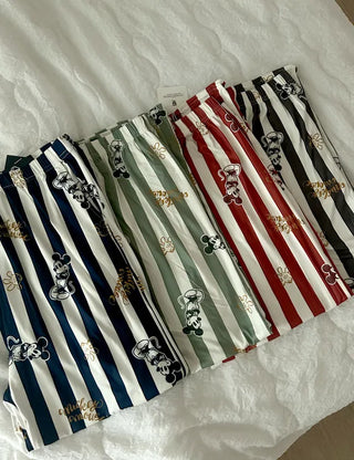 Disney striped pajama pants, couple pajamas, loungewear