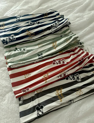 Disney striped pajama pants, couple pajamas, loungewear