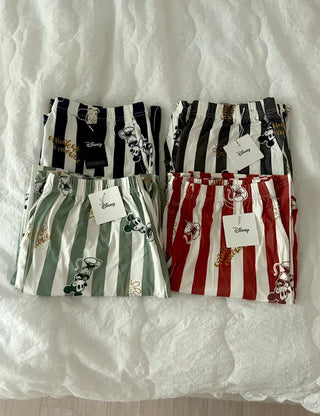 Disney striped pajama pants, couple pajamas, loungewear