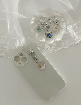 Dolphin Heart Keyring Summer Keyholder Phone Strap Loop