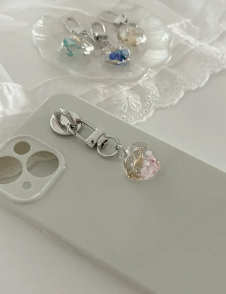 Dolphin Heart Keyring Summer Keyholder Phone Strap Loop