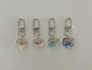Dolphin Heart Keyring Summer Keyholder Phone Strap Loop