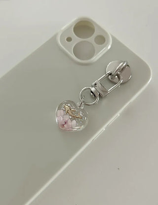 Dolphin Heart Keyring Summer Keyholder Phone Strap Loop