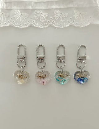 Dolphin Heart Keyring Summer Keyholder Phone Strap Loop