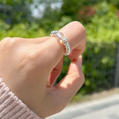 Aurora Bead Ring Handmade Women's Beach Look