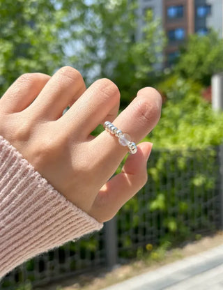 Aurora Bead Ring Handmade Women's Beach Look