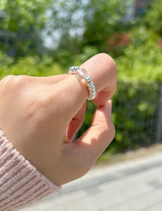 Aurora Bead Ring Handmade Women's Beach Look
