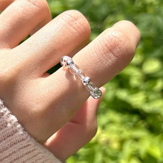 Aurora Bead Ring Handmade Women's Beach Look