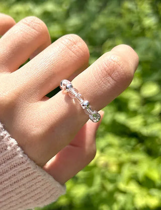 Aurora Bead Ring Handmade Women's Beach Look