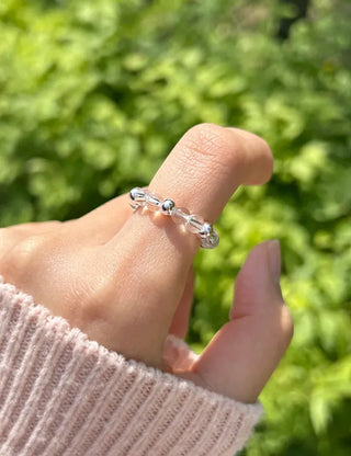 Aurora Bead Ring Handmade Women's Beach Look