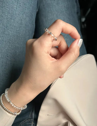 Aurora Bead Ring Handmade Women's Beach Look