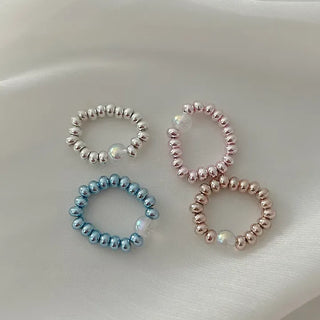 Aurora Bead Ring Handmade Women's Beach Look