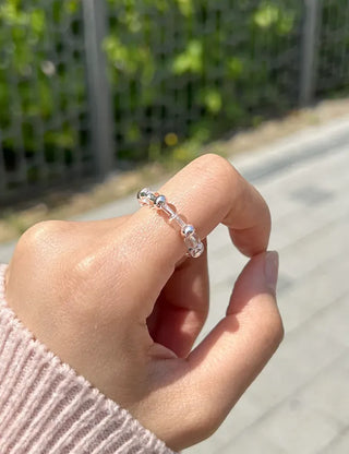 Aurora Bead Ring Handmade Women's Beach Look