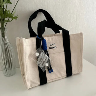 Mini Square Transparent Pouch Keyring Accessory Storage