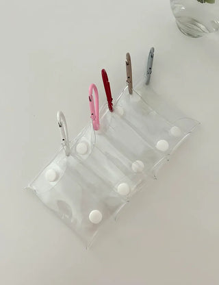Mini Square Transparent Pouch Keyring Accessory Storage