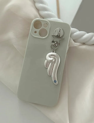 Cubic Angel Keyring Metal Key Holder Phone Strap Loop