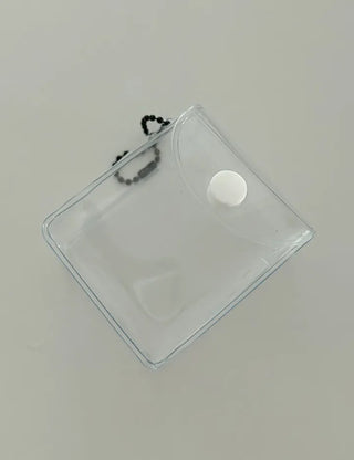 Dog tag square transparent PVC pouch multi-purpose keyring