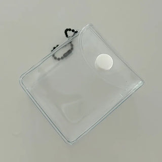 Dog tag square transparent PVC pouch multi-purpose keyring