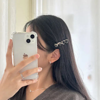 Autumn Acrylic Leopard Print Heart Hair Clip Side Hairpin