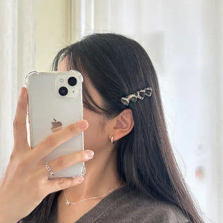 Autumn Acrylic Leopard Print Heart Hair Clip Side Hairpin