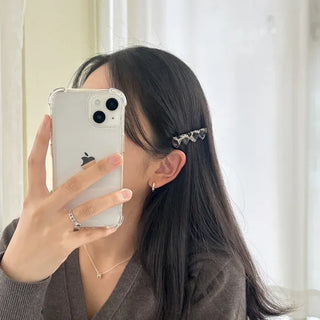Autumn Acrylic Leopard Print Heart Hair Clip Side Hairpin