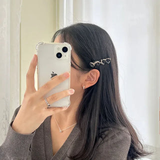 Autumn Acrylic Leopard Print Heart Hair Clip Side Hairpin