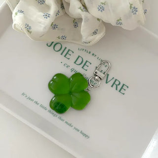 Big Four-Leaf Clover Keyring Lucky Keychain Keyholder