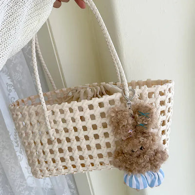 Picnic Net Bag Inner Bag Set Summer Resort Look Bag Shoulder Bag