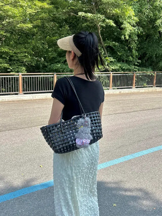 Picnic Net Bag Inner Bag Set Summer Resort Look Bag Shoulder Bag