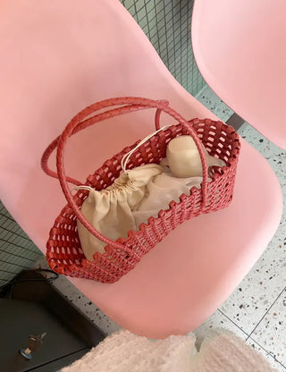 Picnic Net Bag Inner Bag Set Summer Resort Look Bag Shoulder Bag