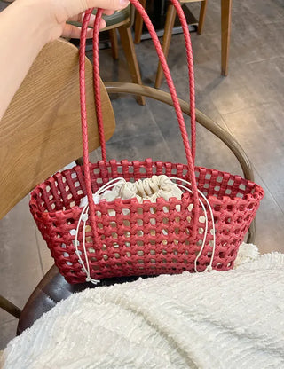 Picnic Net Bag Inner Bag Set Summer Resort Look Bag Shoulder Bag