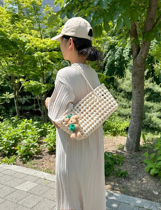 Picnic Net Bag Inner Bag Set Summer Resort Look Bag Shoulder Bag