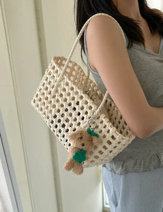Picnic Net Bag Inner Bag Set Summer Resort Look Bag Shoulder Bag