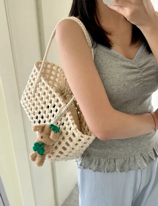 Picnic Net Bag Inner Bag Set Summer Resort Look Bag Shoulder Bag