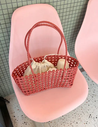 Picnic Net Bag Inner Bag Set Summer Resort Look Bag Shoulder Bag