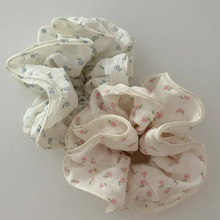 Small floral scrunchie double large size scrunchie