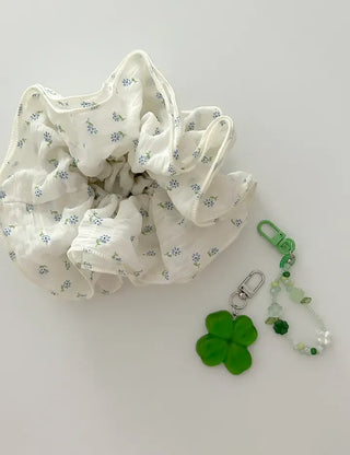 Small floral scrunchie double large size scrunchie