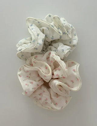 Small floral scrunchie double large size scrunchie