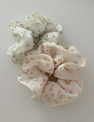 Small floral scrunchie double large size scrunchie
