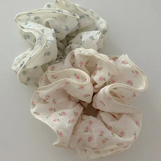 Small floral scrunchie double large size scrunchie