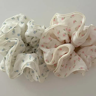 Small floral scrunchie double large size scrunchie