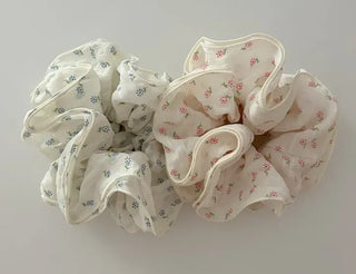 Small floral scrunchie double large size scrunchie