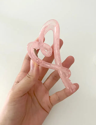 1+1 Marvel Drawing Heart Clear Claw Clip Updo Hair Pin