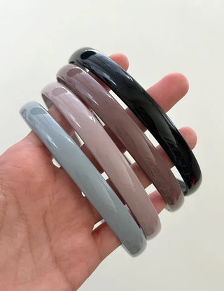 1+1 Slim Acrylic Headband Basic Daily Plain Hairband