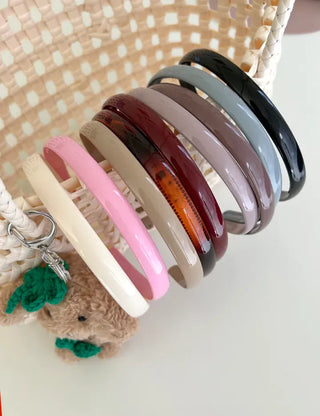 1+1 Slim Acrylic Headband Basic Daily Plain Hairband