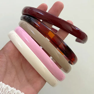 1+1 Slim Acrylic Headband Basic Daily Plain Hairband