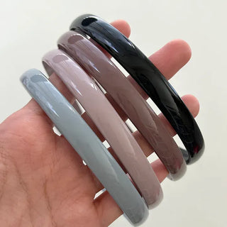 1+1 Slim Acrylic Headband Basic Daily Plain Hairband