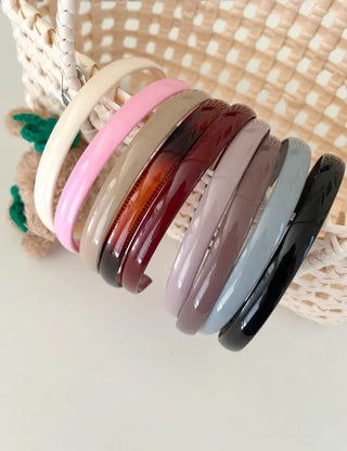 1+1 Slim Acrylic Headband Basic Daily Plain Hairband
