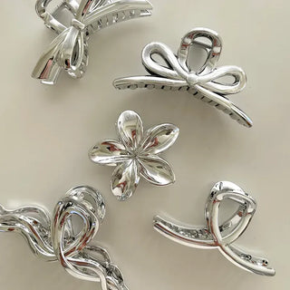 Silver Claw Clip Collection Large Updo Summer Hairpins Hairpins